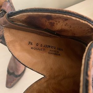 Boulet lace detailed snip toe cowboy boots